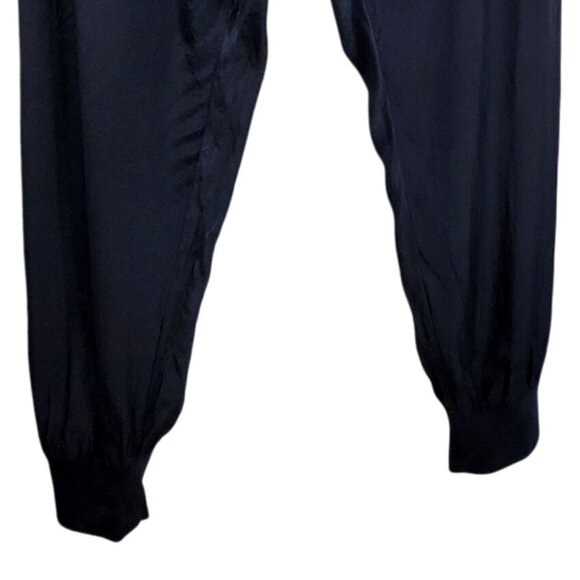 ATM Anthony Thomas Mellilo Silk Joggers Pants L Blue FLAW - Picture 3 of 9